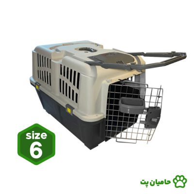 باکس حمل سگ و گربه رها سایز 6 دارای چرخ و دستگیره چمدانی
